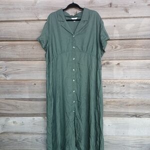 🆕 Terra & Sky Collar Shirt Dress